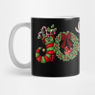 Christmas Joy Dwarf Stocking Reindeer Shetland Sheepdog Mug